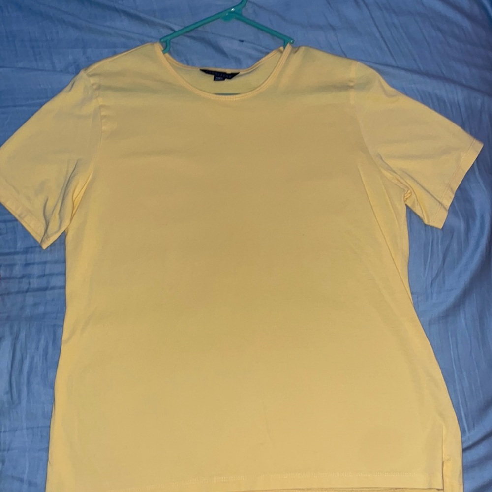Bright yellow super soft t-shirt.